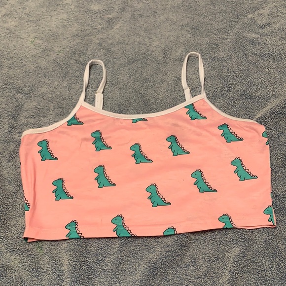Pink dinosaur crop top - Picture 1 of 2